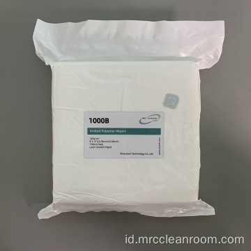 1000B Free Free Knitted Polyester Industri Cleanroom Wipes